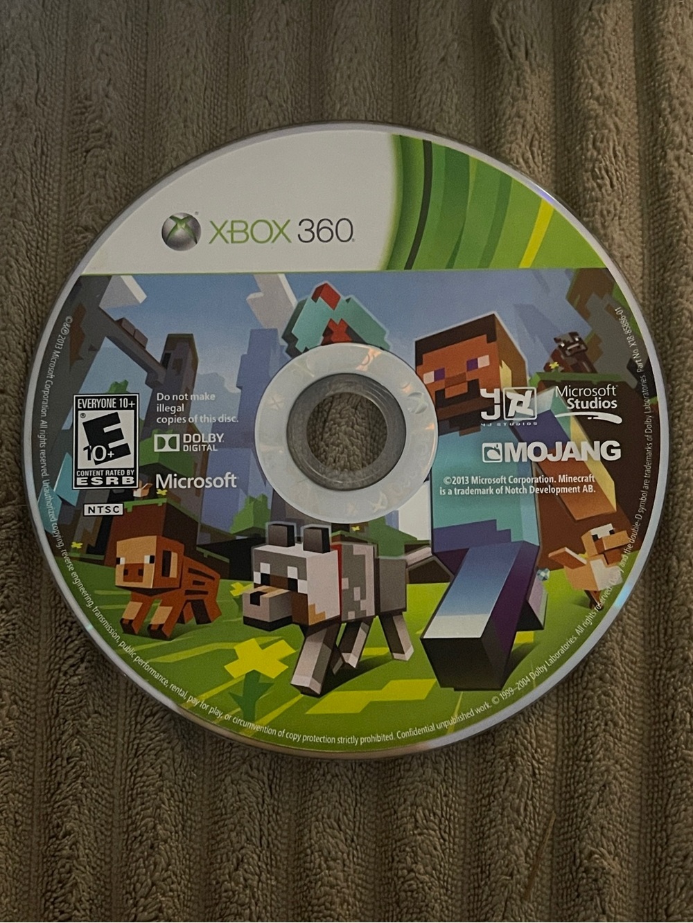 Minecraft Xbox 360 Edition Disc Only